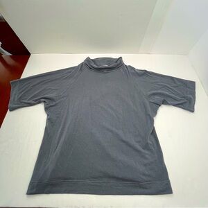 Bryn Walker Keena Cowl Neck Tunic Top Blouse Gray Womens Size XL Lagenlook